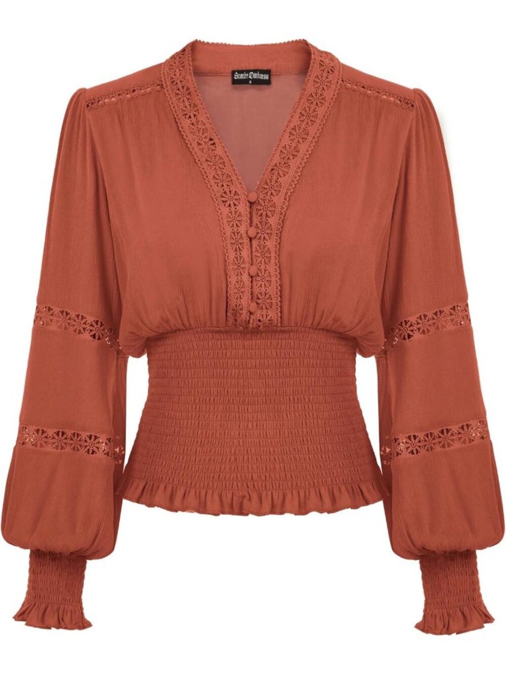 Renaissance Long Sleeve V-Neck Peasant Top for Women - Boho Chic Style Shirt